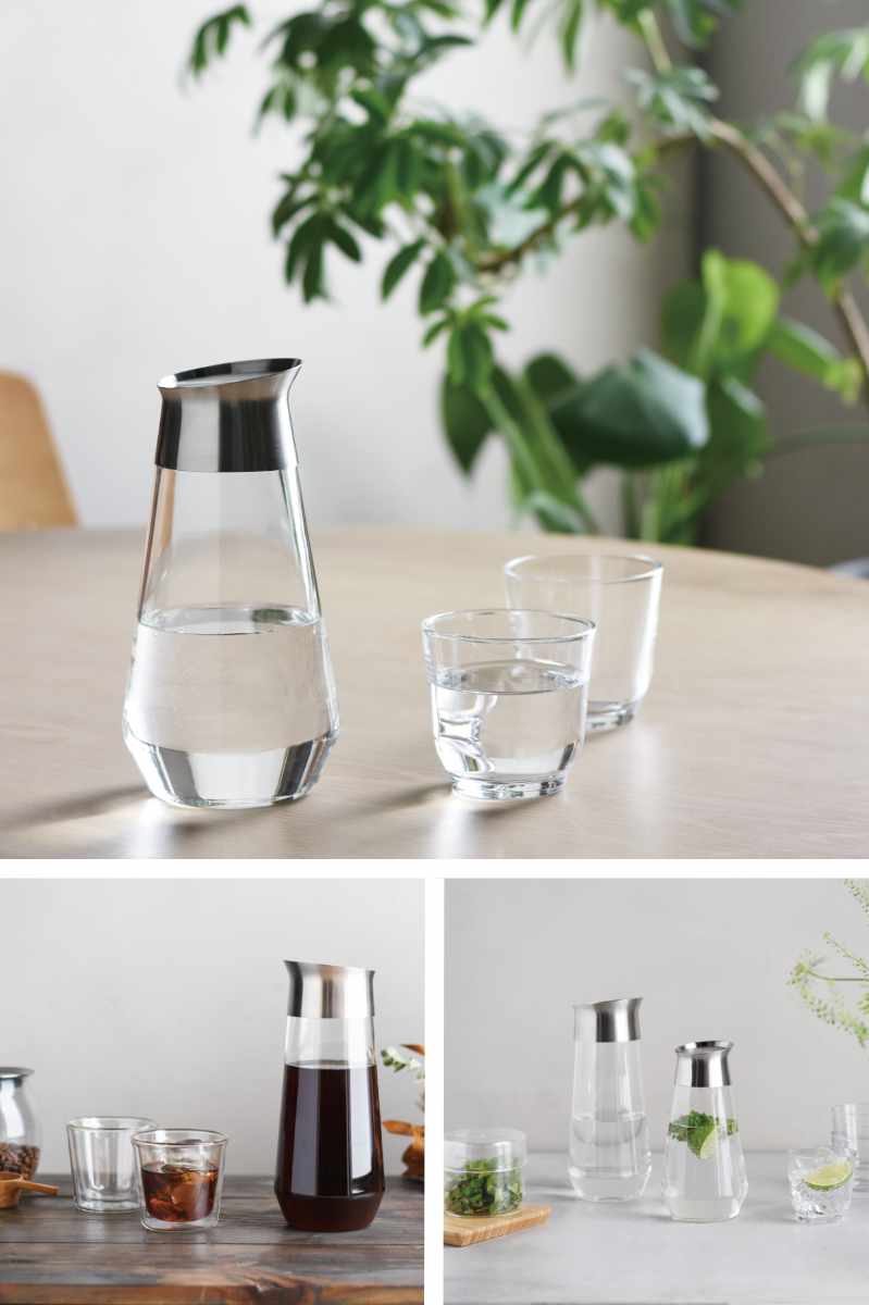 キントー 冷水筒 ピッチャー 1L LUCE ウォーターカラフェ 耐熱ガラス