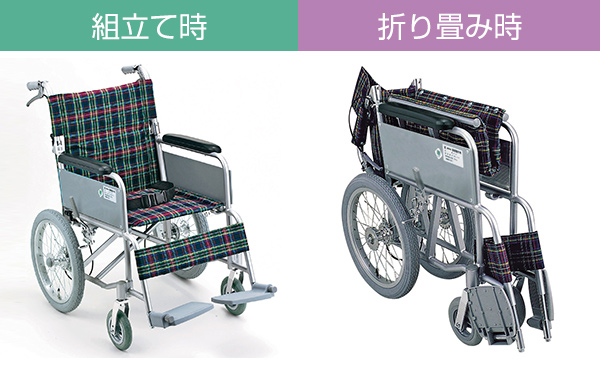介助用車椅子 介助用車いす 介助式 背折れタイプ 座面幅42cm テイコブ ハンド