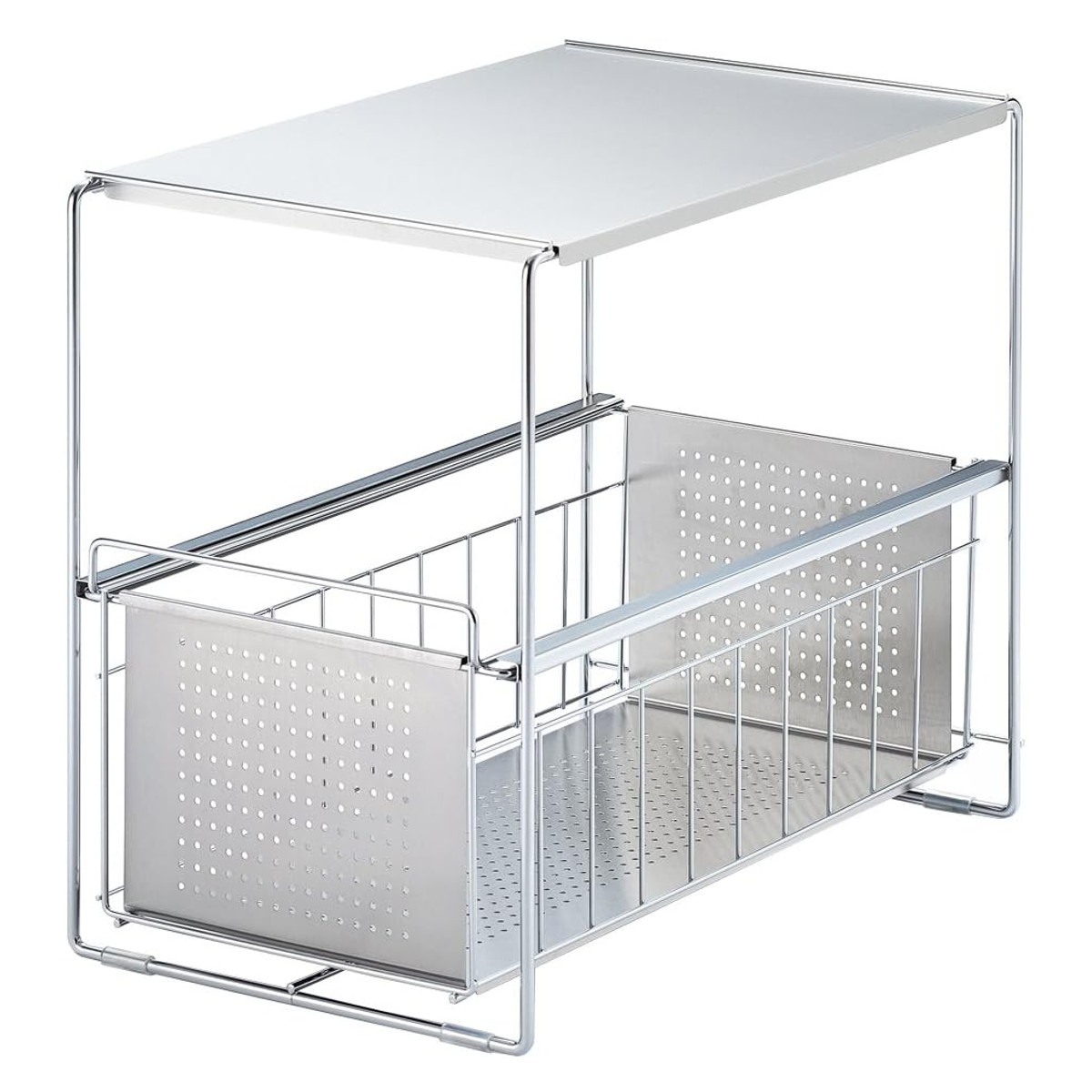 ヨシカワ/シンク下収納 シンク下スライド収納 1段 幅20cm / 日本製 ヨシカワ シンク下収納 シンク下スライド収納 1段 幅15cm （ シンク下