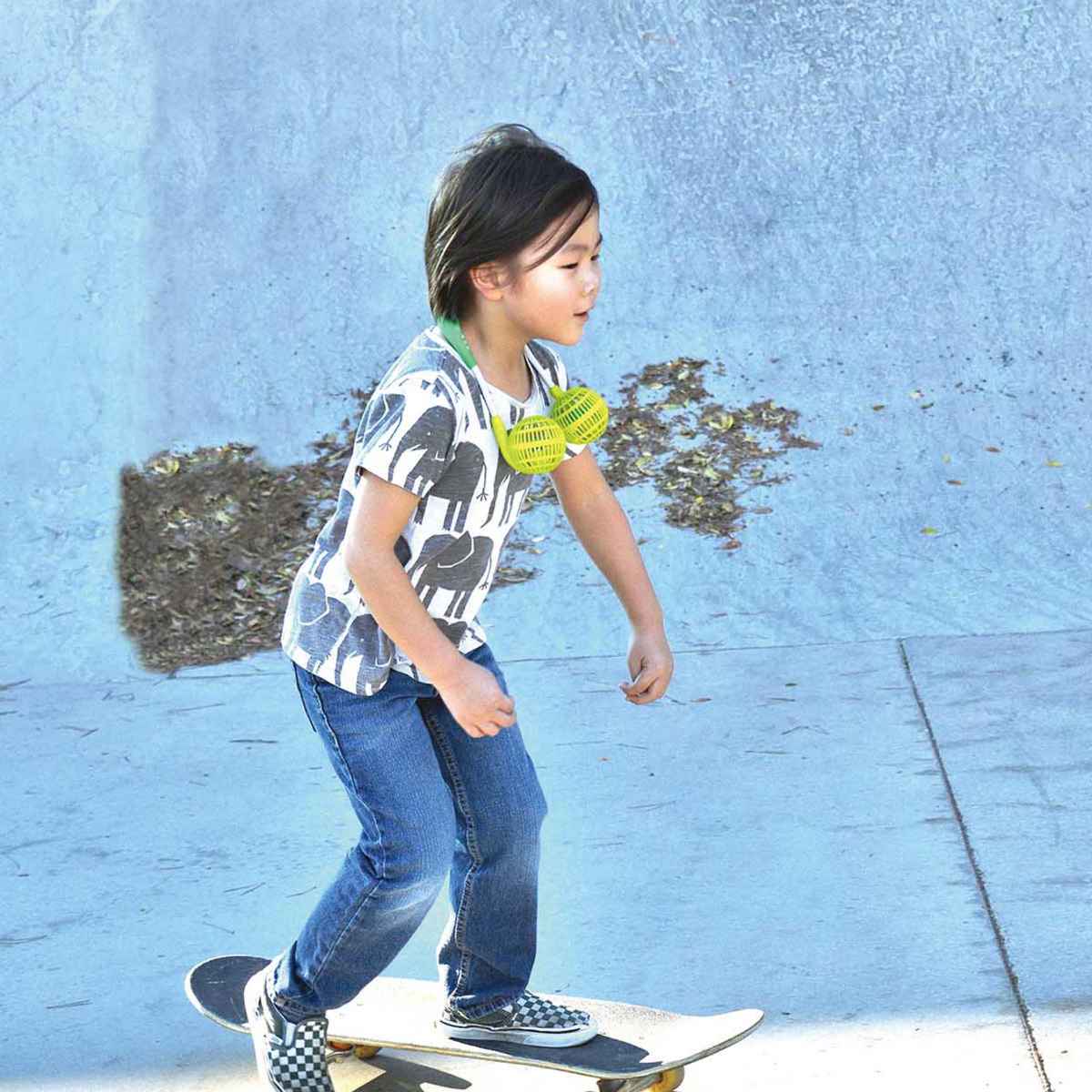 ネックファン 扇風機 首かけ 子供用 ダブルフ...の詳細画像3