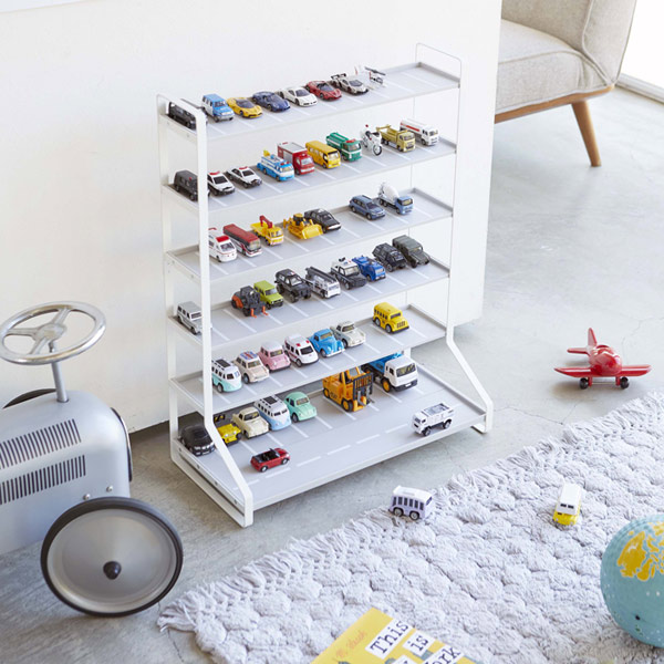 ミニカー多数セット 山崎実業ディスプレイスタンド付き 山崎実業 tower ミニカー＆レールトイラック タワー （ 4903208050180