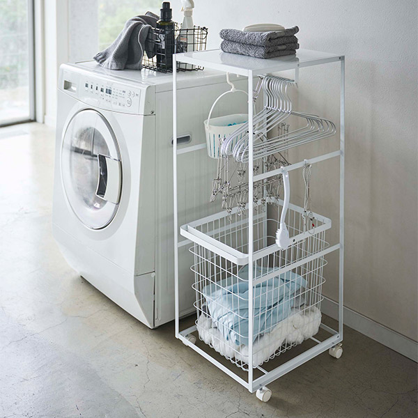 tower 山崎実業 天板付きランドリーワゴン タワー （ 4903208049344