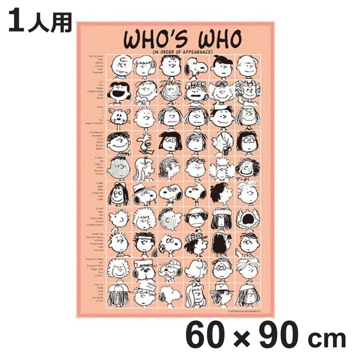 レジャーシート スヌーピー WHOS WHO 1人用サイズ （ 一人用 シート ピクニックシート 1人用 SNOOPY キャラ ）