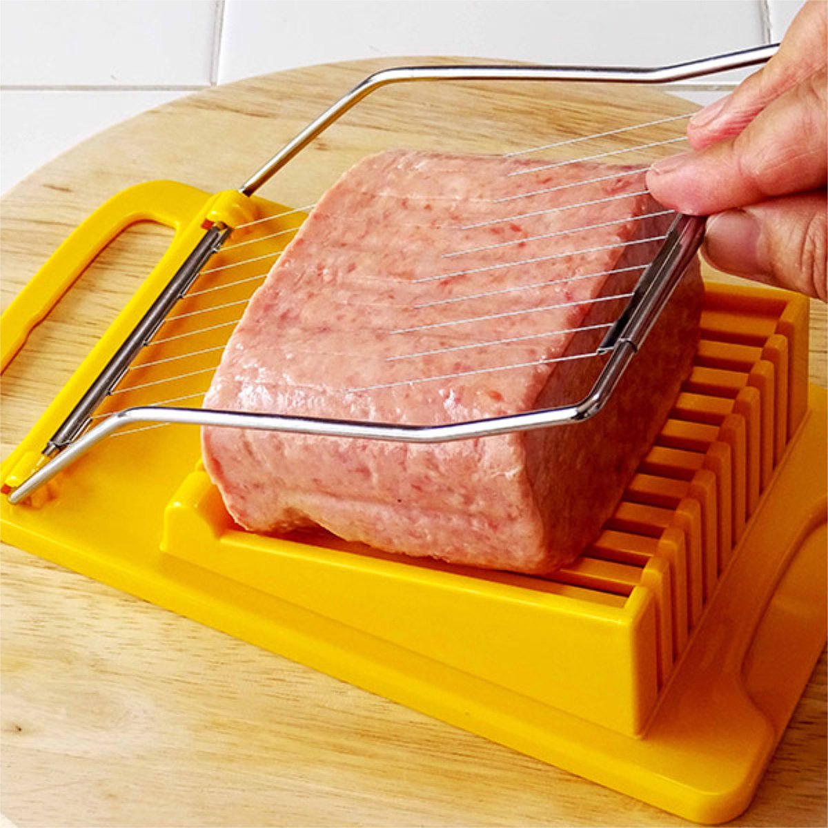 ランチョンミートスライサー ポークミート 豚肉 キッチン便利グッズ 調理用品 ( ミートスライサー スライサー スライス ) 関連画像2