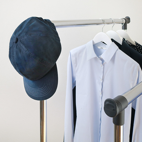 高さ150cmまで伸縮OK❣見た目以上に大収納♪❤ダブルパイプハンガーラック パイプハンガー ダブル 幅75×奥行42.5×高さ90〜145cm 伸縮極太