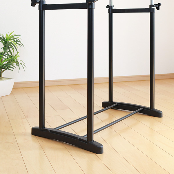 パイプハンガー ダブル 幅75×奥行42.5×高さ90〜145cm 伸縮極太