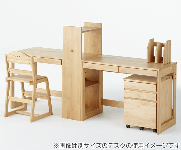 【送料込】パソコンデスク 作業机 テーブル 学習机 家具 木製家具 学習机 幅120cm 引出し付き 天然木 アルダー材 オイル仕上げ （ 開梱