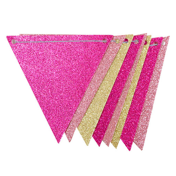 ガーランド フラッグ 旗 三角 キラキラ 飾り 壁 （ オーナメント