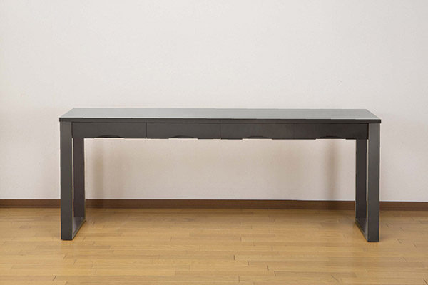 ワークデスク 学習机 幅180cm×奥行45cm タモデスク 引き出し付 （ 机