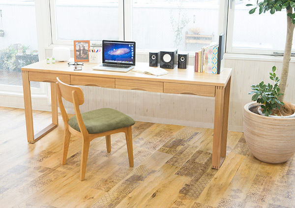 木製シンプル学習机 引き出し付き 楽天市場】学習机 シンプル 幅100cm 奥行55cm 引出し付 レオ （ デスク