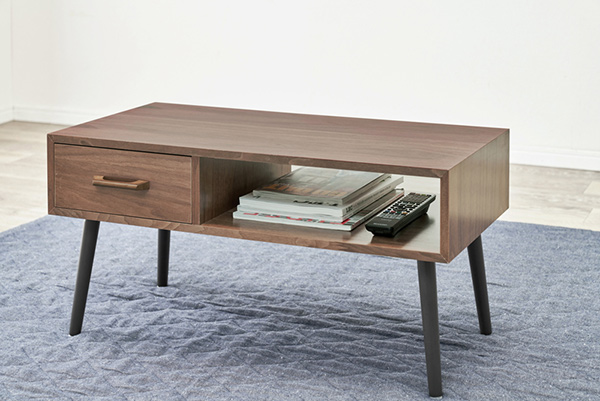 センターテーブル 幅80cm ローテーブル 引き出し 長方形 テーブル 木製