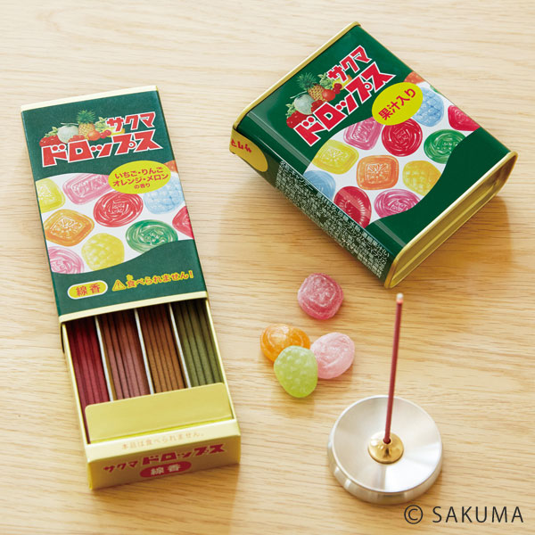 線香 サクマドロップス ミニ寸線香 好物線香シリーズ （ お線香 香