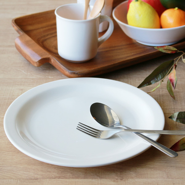 プレート 26cm プラスチック 軽量 皿 食器 洋食器 （ 大皿 白い食器