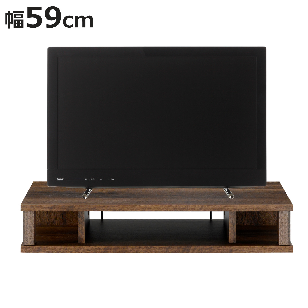 朝日木材加工 ちょい足しラックプラス 幅59cm 背面収納付 テレビ台 AV