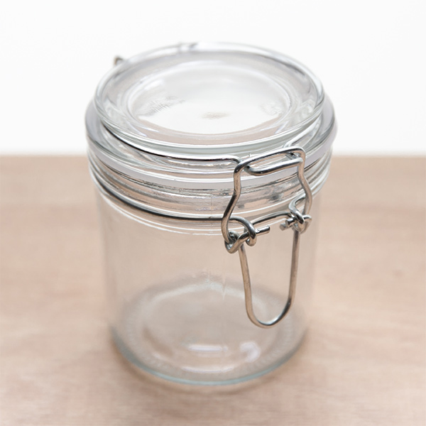 保存容器 300ml ガラス製 6個セット パッキン付き 密閉ガラス容器