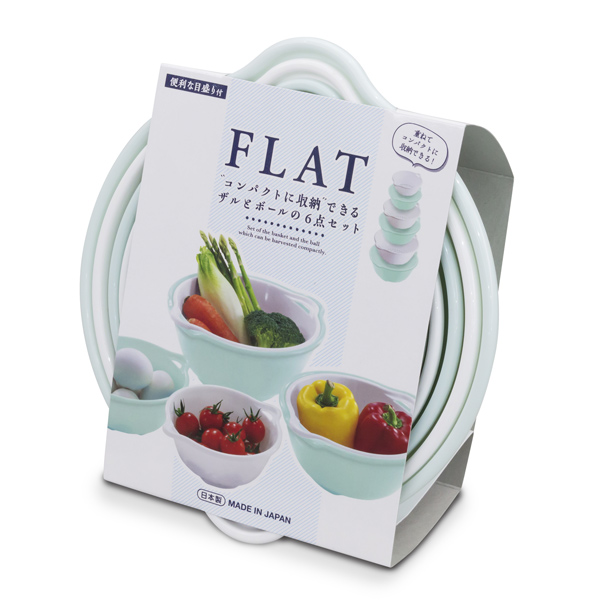 ザル＆ボウル6点セット FLAT 日本製 （ ざる ボウル 調理用 ） : お