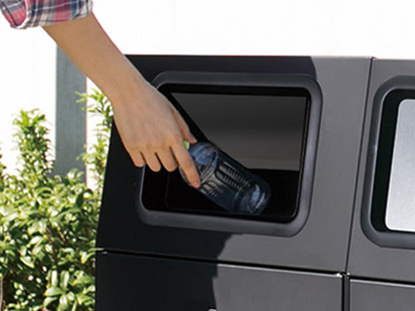 屋外用ゴミ箱 業務用ダストボックス 67L アーバングレー色 ニートST フラップ付 （ 法人限定 ゴミ箱 屋外用 屋外 分別ゴミ箱 分別 業務用 外 ダストボックス ）_5