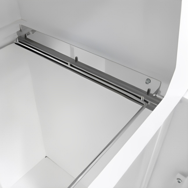 屋内用ゴミ箱 ダストボックス 80L オフホワイト色 窓付タイプ ニートSTF ミエル （ 法人限定 屋内用 分別ゴミ箱 分別 業務用 ゴミ箱 ごみ箱 分別ごみ箱 ）_6