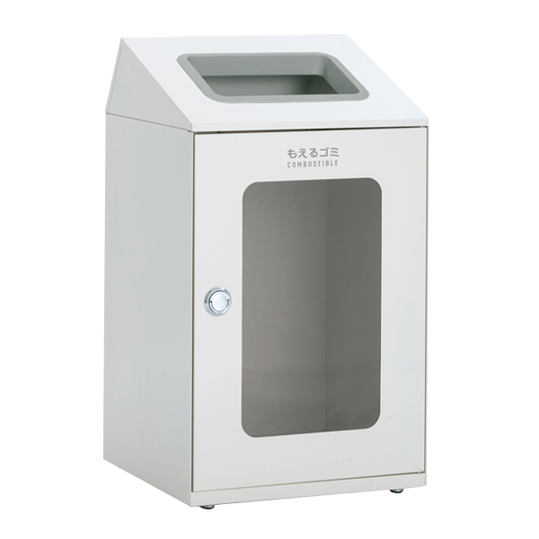 屋内用ゴミ箱 ダストボックス 80L オフホワイト色 窓付タイプ ニートSTF ミエル （ 法人限定 屋内用 分別ゴミ箱 分別 業務用 ゴミ箱 ごみ箱 分別ごみ箱 ）_8