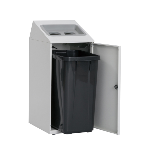屋内用ゴミ箱 業務用ダストボックス 47.5L オフホワイト色 ニートSLF （ 法人限定 屋内用 分別ゴミ箱 分別 業務用 ゴミ箱 ごみ箱 分別ごみ箱 屋内 ）_5