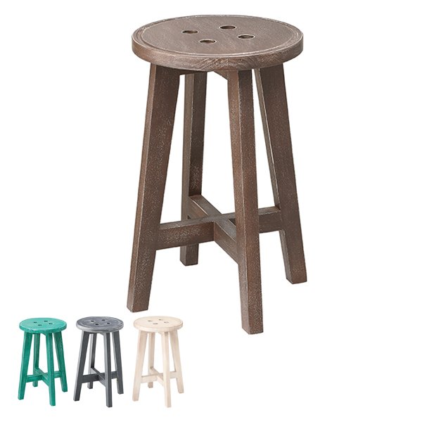 季節のおすすめ商品 木製スツール ３脚セット 高さ52cm 丸椅子 stool 猫犬