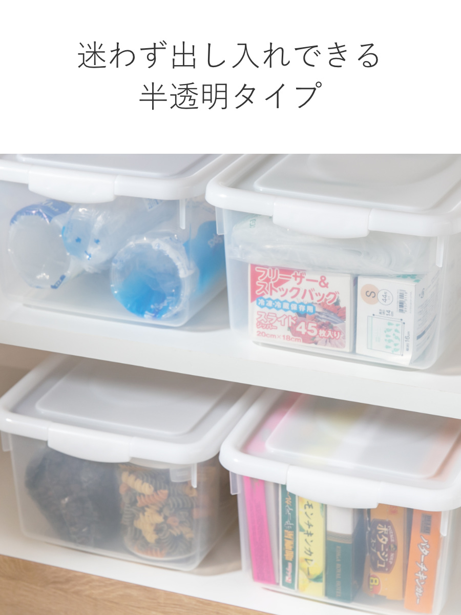 サンコープラスチック 収納ケース 幅22.7×奥行32.7×高さ14.7cm フタ