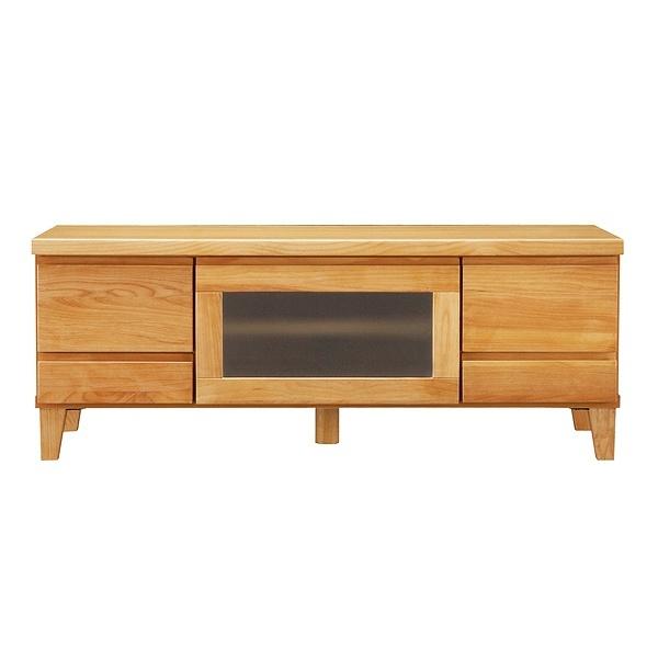 吉桂 テレビ台 幅110.5cm ローボード アルダー材前板 Pluma （ 開梱