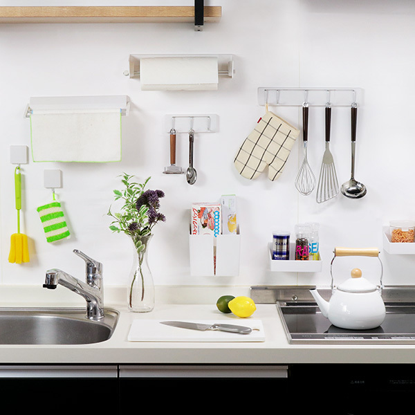 調味料ラック L 壁付け 吸着 貼ってはがせる スパイスラック