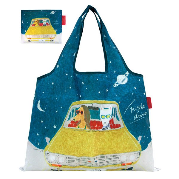 エコバッグ 2way Shopping Bag night drive デザイナーズ （ ショッピングバッグ 買い物バッグ マイバッグ エコバック ）