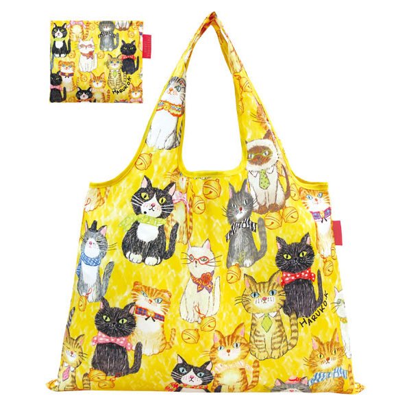 エコバッグ 2way Shopping Bag 猫が整列したら デザイナーズ （ ショッピングバッグ 買い物バッグ マイバッグ エコバック ）