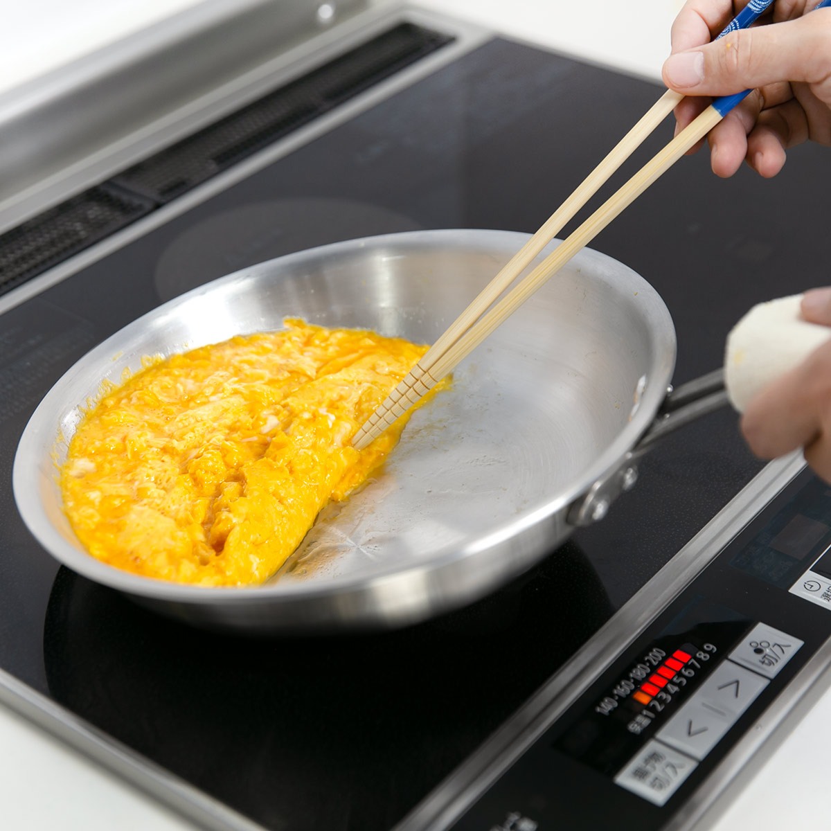 フライパン 24cm IH対応 浅型 ステンレス製 キングフロン ノーメイク