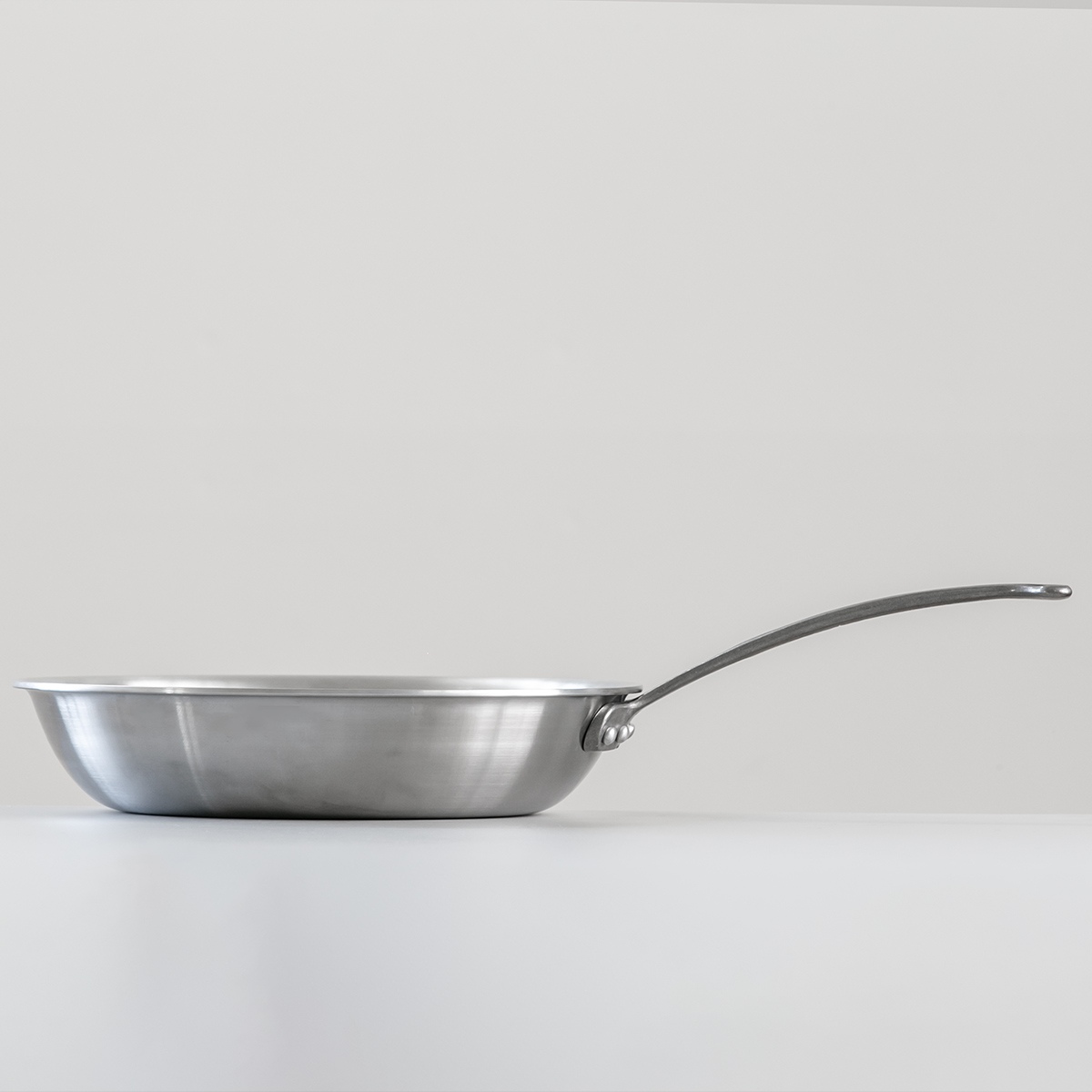 フライパン 24cm IH対応 浅型 ステンレス製 キングフロン ノーメイク