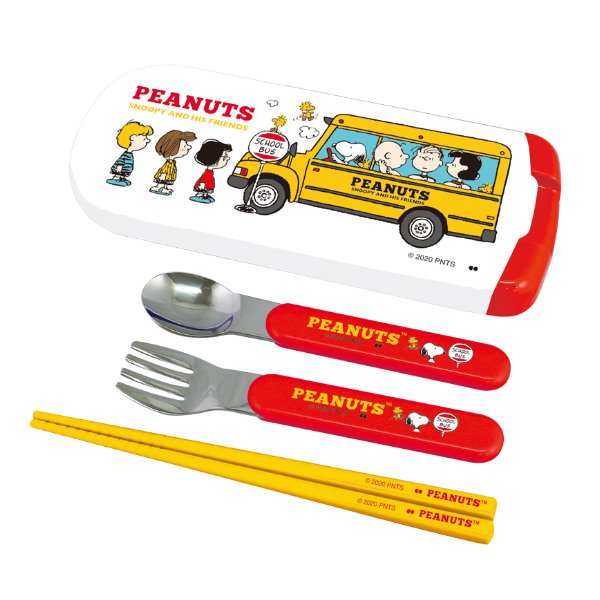 大西賢製販 トリオセット スライド式 箸 スプーン フォーク ピーナッツ