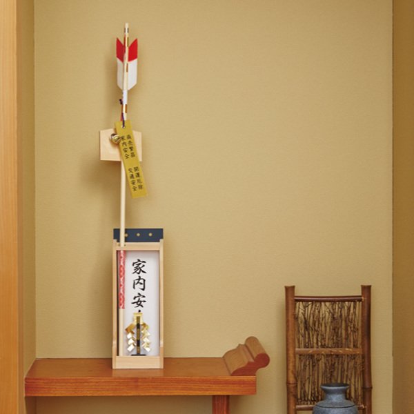 お札立て 壁掛け 神棚 宮大工が作ったお札＆破魔矢置き （ 神具 札差し