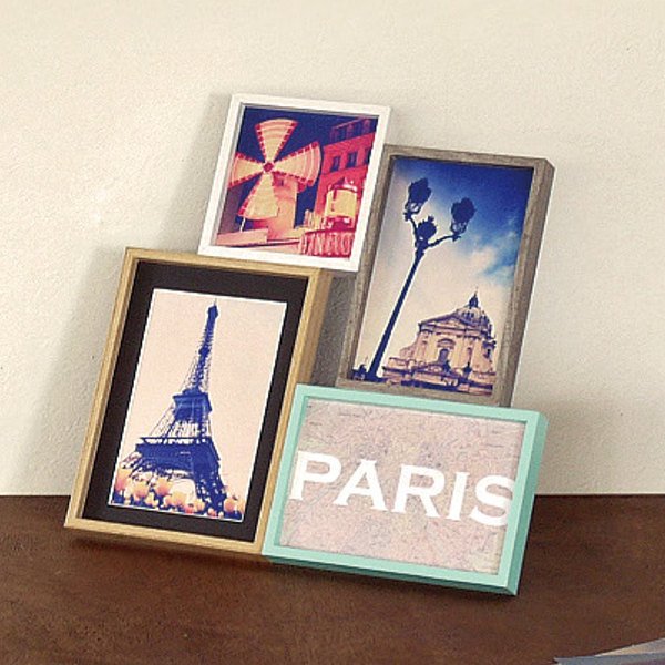 未使用　  フォトフレーム フォトフレーム L判 多面 4枚 壁掛け 卓上 写真立て ブリストル