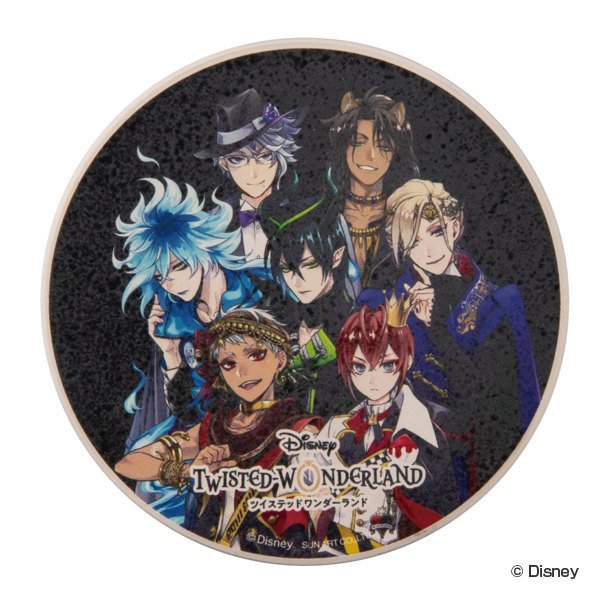 コースター 吸水 9cm フェイス ツイステッドワンダーランド 磁器