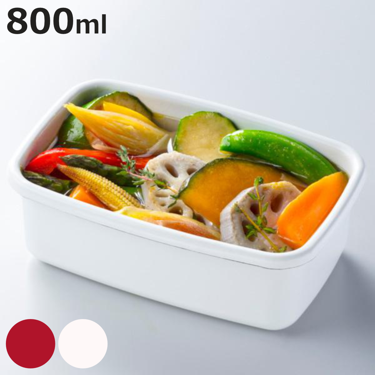 高木金属工業 保存容器 800ml ホーロー スタッキングできる 角型 M
