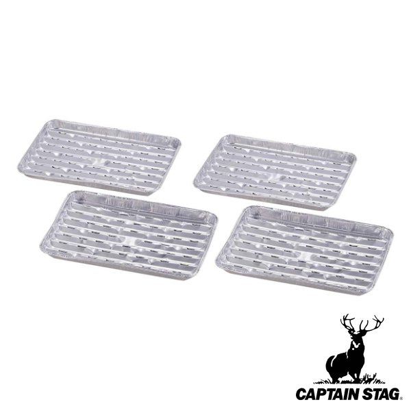 �o�[�x�L���[ �A���~�v���[�g 4���g �ԏĂ��v���[�g ��34×���s22.5cm �L���v�e���X�^�b�O CAPTAIN STAG �i �A���~�� �v���[�g �A���~���v���[�g �[�^ �j