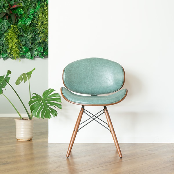 ダイニングチェア 座面高46cm レザー調 ヴィンテージ調 ノースチェア