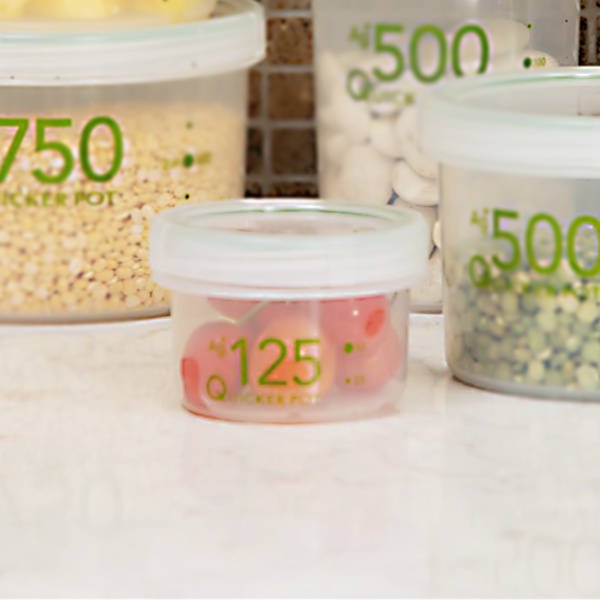 保存容器 6個セット 125ml 浅型 抗菌 クイッカーポット （ 密封 密閉