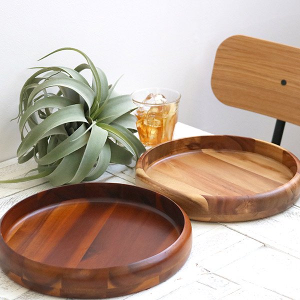 プレート 27cm カフェ ボウルプレート 皿 食器 木製食器 天然木