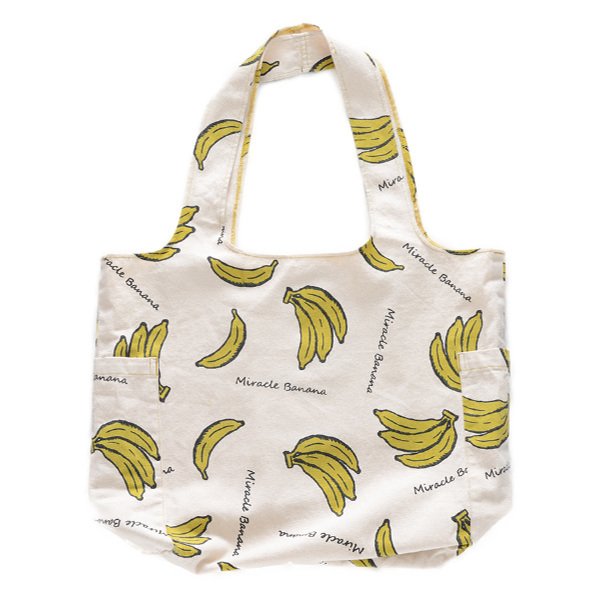 エコバッグ トート型 収納ポーチ付き ANDPACKABLE アンドパッカブル バナナ （ ショッピングバッグ 買い物バッグ マイバッグ トートバッグ トート ）