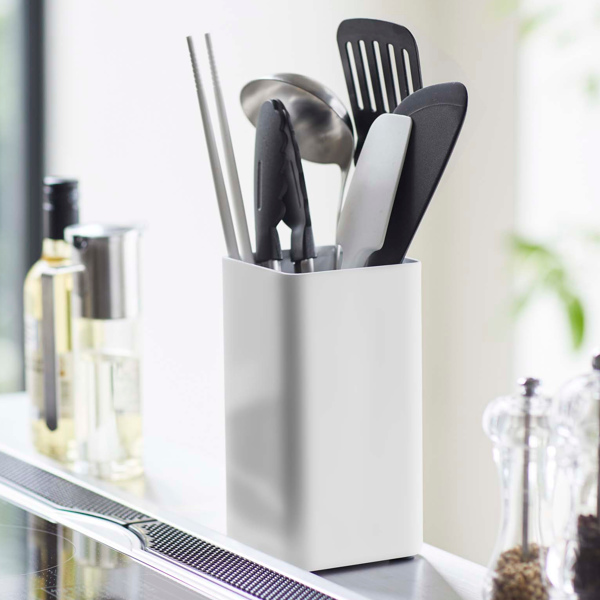 山崎実業 plate キッチンツールスタンド プレート スクエア ホワイト