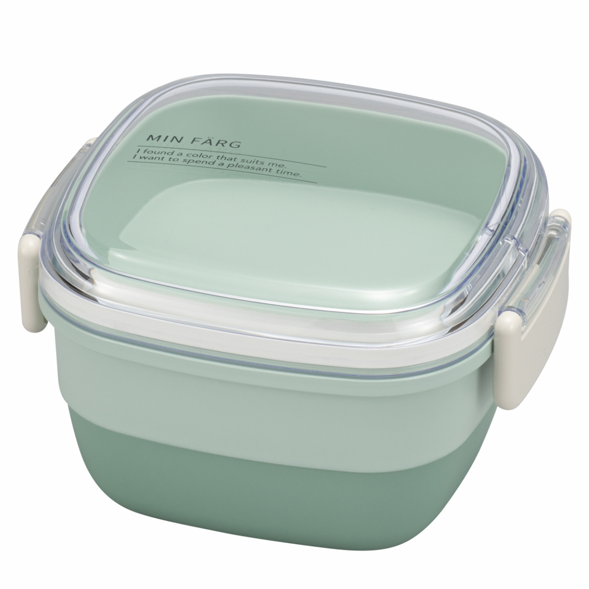 宮本産業 お弁当箱 抗菌 2段 2点ロック MIN FARG スクウェアランチ