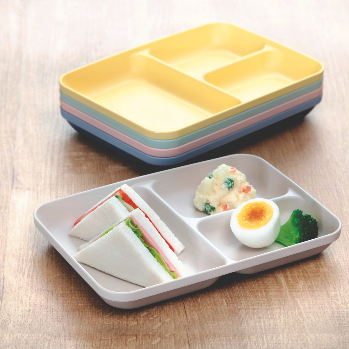 ランチプレート 21.5cm レクタングル MIN FARG プラスチック 子供用