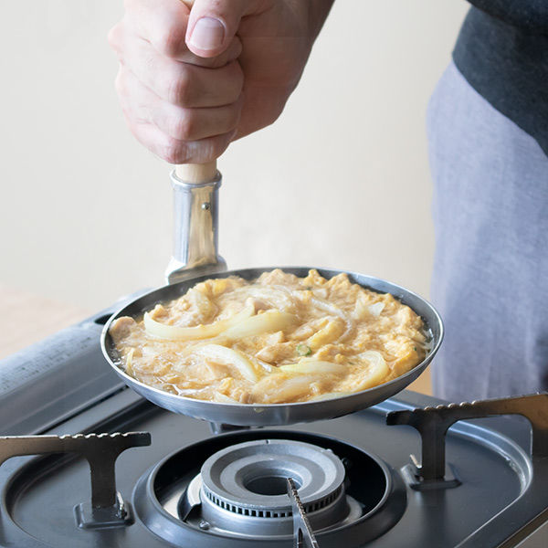 片手鍋 親子鍋 浅型 大 18cm フッ素樹脂加工 業務用 （ アルミ製 ガス