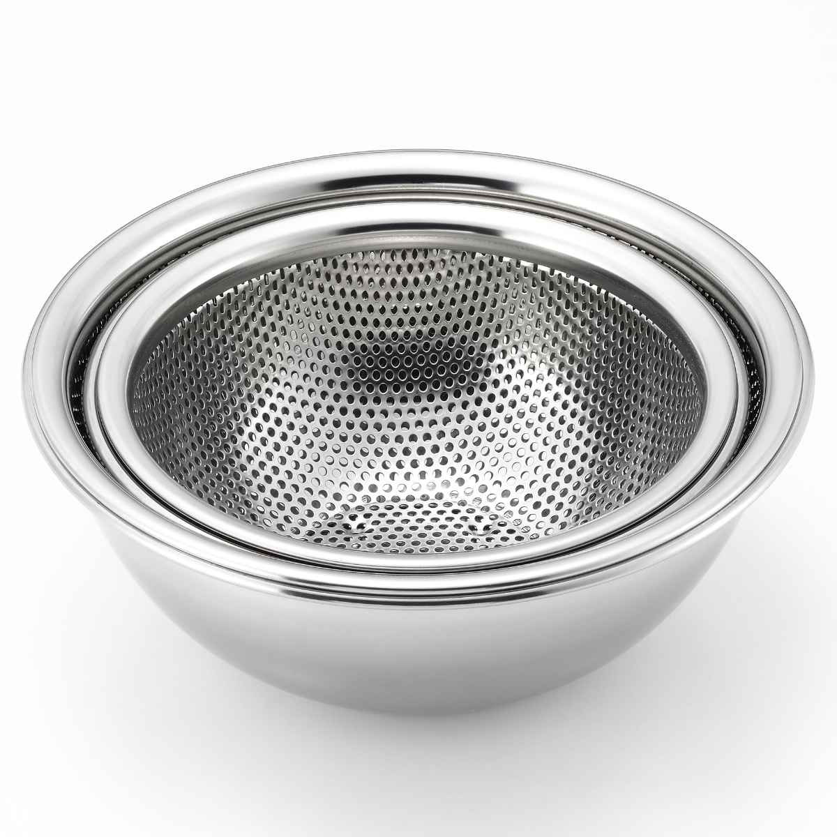 郷技 ザル＆ボウル4点セット 15cm 18cm ステンレス製 日本製 （ 調理用