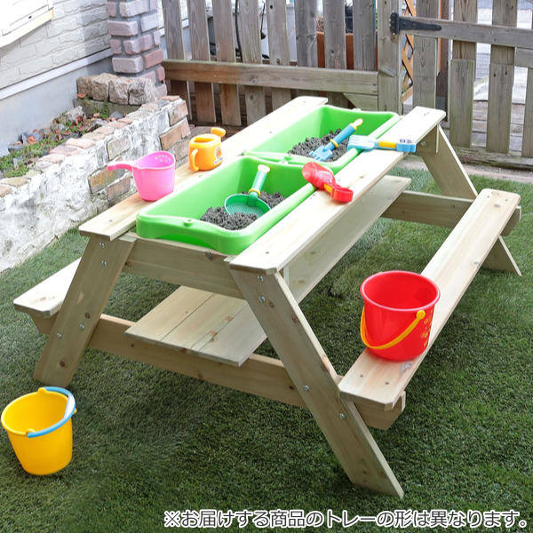 アンステーブル　基本土地　50枚セット 谷村実業 天然木 テーブル 砂場テーブル ガーデンテーブル ベンチ付