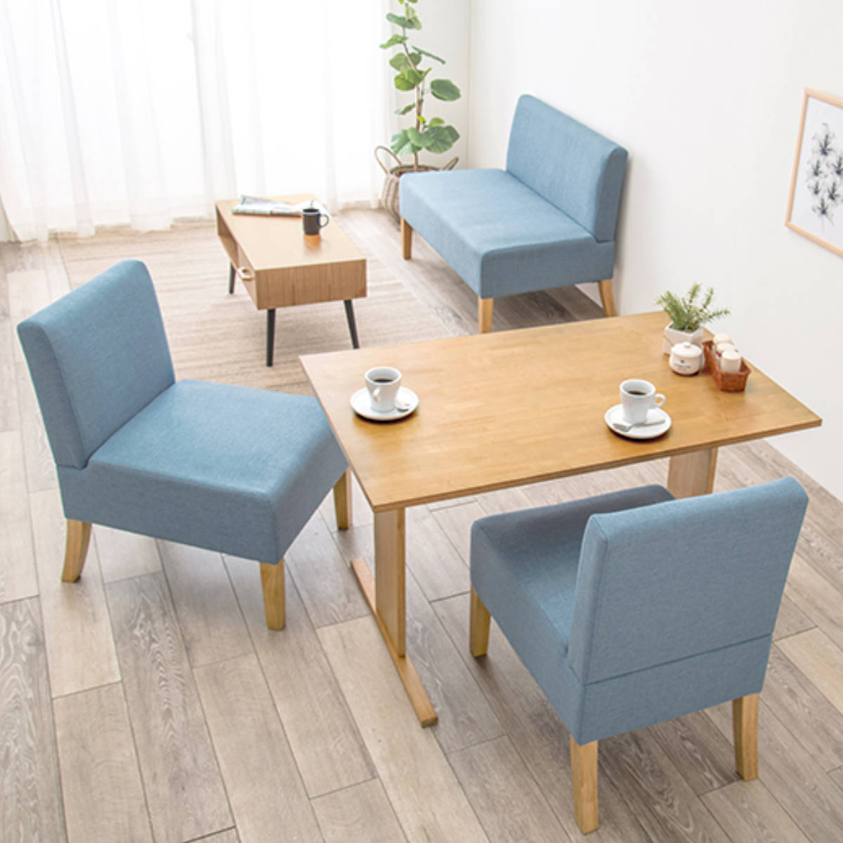 1人掛けソファ ha HAGiHARA（萩原） ダイニングソファ 1人掛け 幅51cm 座面高42cm 一人