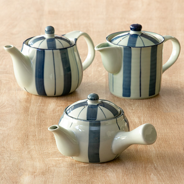 急須 400ml 染十草 茶こし付き ポット ティーポット 陶器 （ 食洗機